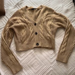 Knit crop cardigan